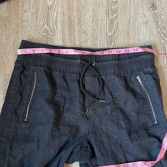 Athleta Cabo linen jogger pants zip pockets size 12 tall casual bottoms - Picture 6 of 8
